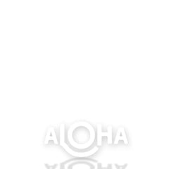 White ALOHA Decal Large