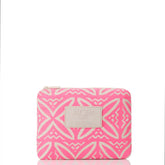 Pasifika Small Pouch in Neon Pink on Sandstone