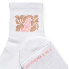 Wavy Shortie Socks in Tan