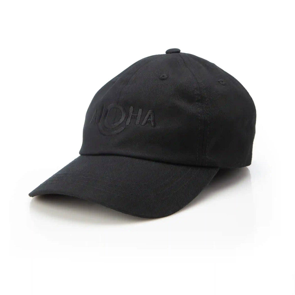 ALOHA Logo Dad Hat in Black