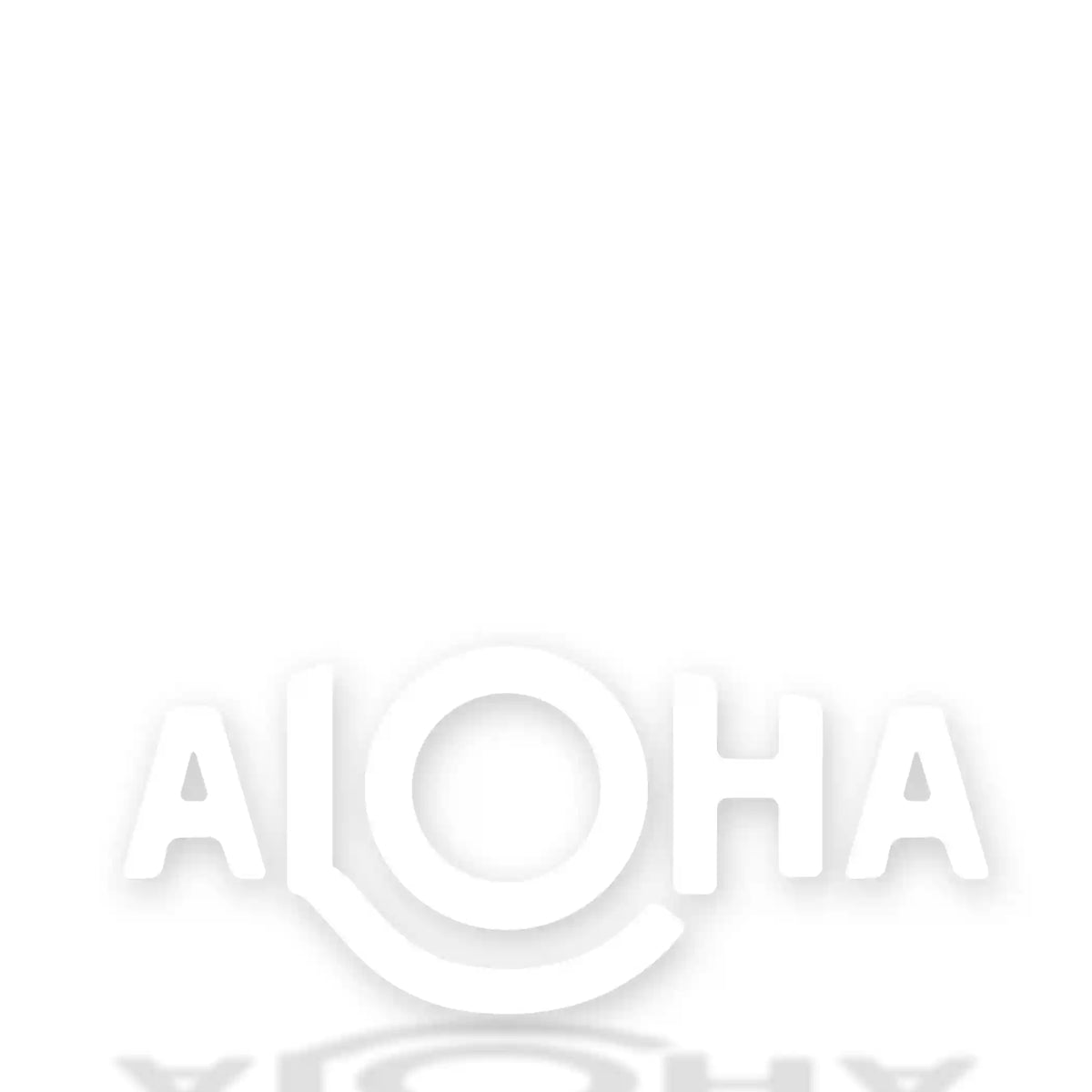 White ALOHA Decal Large