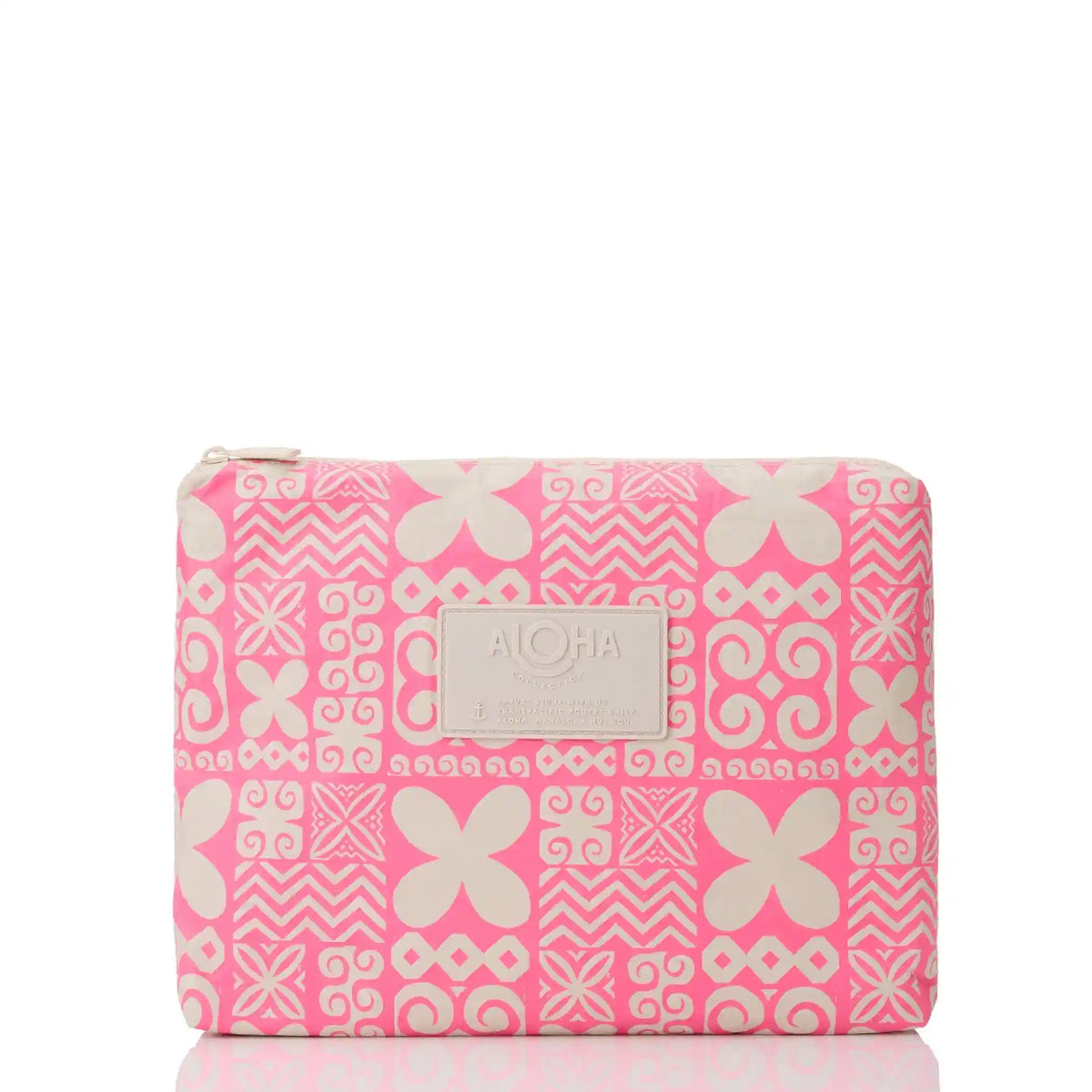 Oceania Mid Pouch in Neon Pink on Sandstone