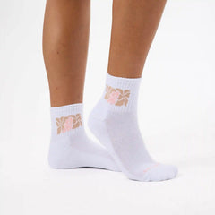 Wavy Shortie Socks in Tan