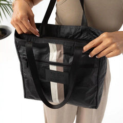 Shop Go-To Tote Le Voyageur in Caffe on Black