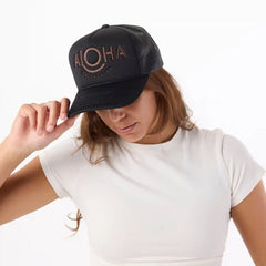 Foam Trucker Hat | ALOHA - Toffee on Black